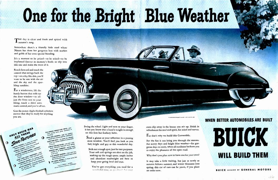 1947 Buick Auto Advertising